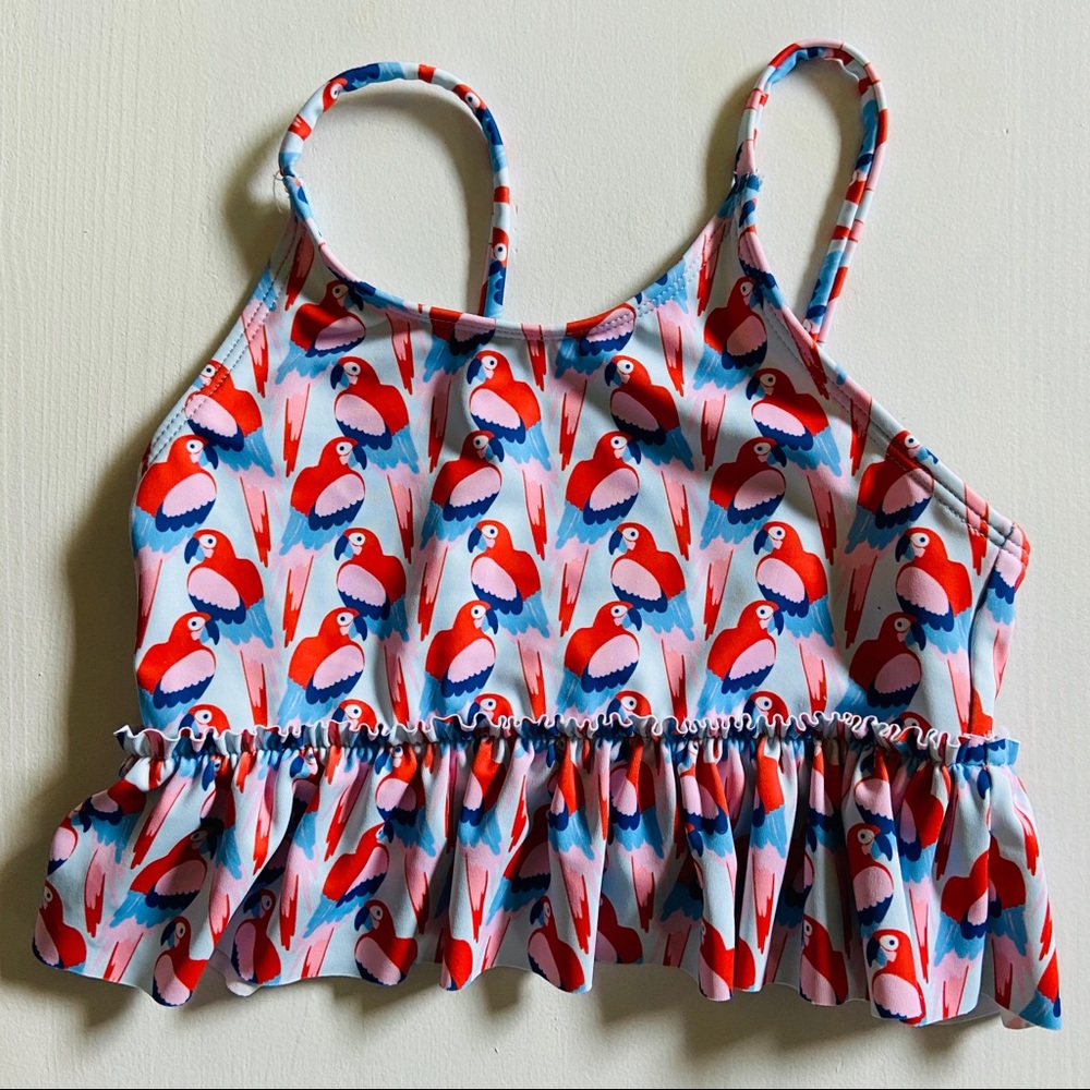 Kortni Jeane 6/7 Peplum Parrots Top